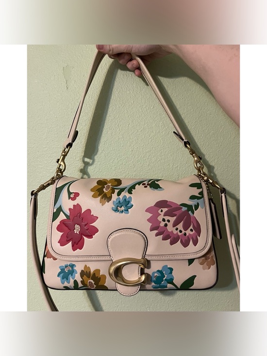 Coach Handbags - RARE Coach Soft Floral Tabby In Ivory!